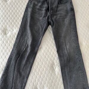 Agolde Men's Charcoal Straight Jeans